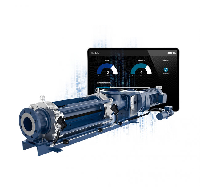 Premiär på IFAT: SEEPEX 4.0 presenterar världens första automatiskt justerbara pump. SCT AutoAdjust optimerar statorfästet med ett knapptryck